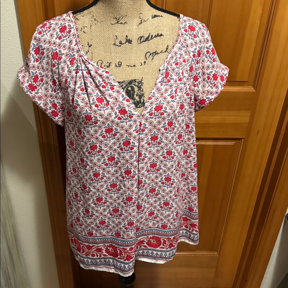 Max Studio Boho Patterned Blouse - image 1